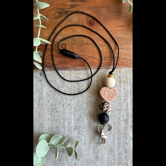 Silicone bead lanyards with clasp - Picture 2 of 8